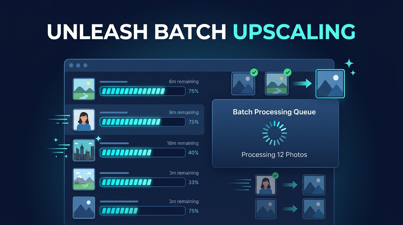 Batch image processing interface with progress bars